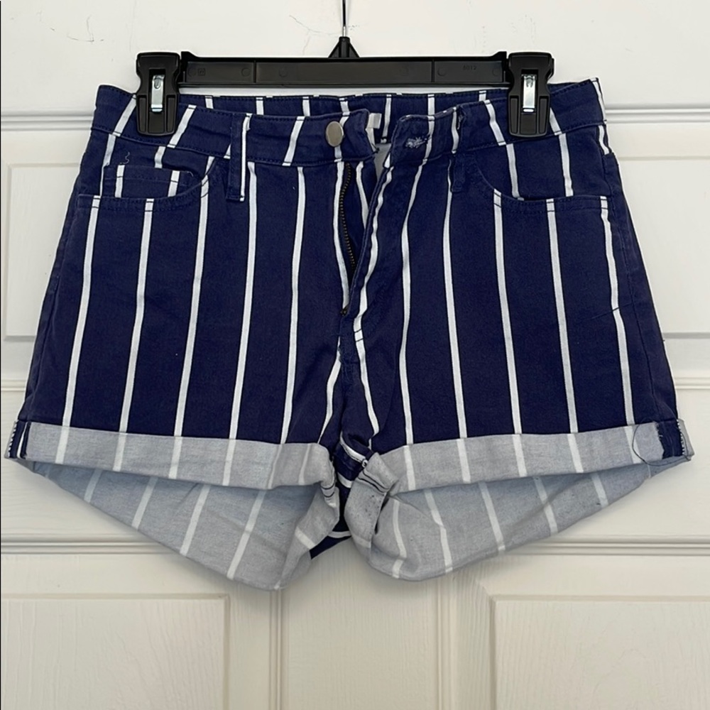 Jean shorts pinstripe